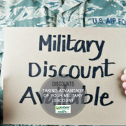 taking advantage of your military discount